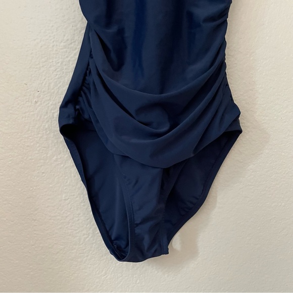 Navy Ellen Tracy One Piece Bathing Suit - Picture 3 of 6